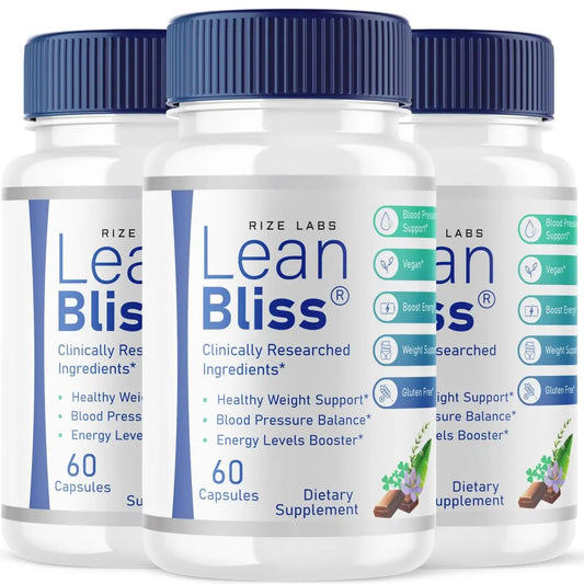 (3 Pack) Lean Bliss Weight Loss Pills, Lean Bliss Fat Burning Formula, LeanBliss Advanced rize labs
