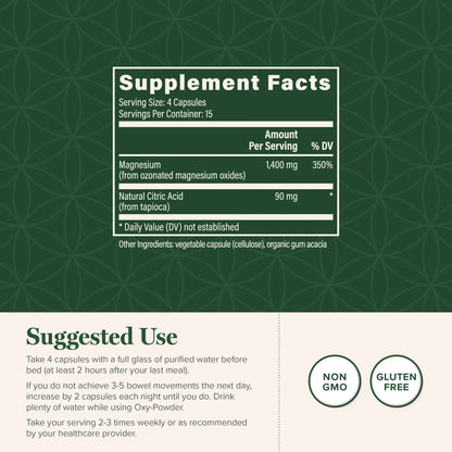 Global Healing Oxy-Powder Colon Cleanse, Constipation Relief for Women & Men, Magnesium Oxide Colon Cleanser & Detox for Weight Loss, Gut Cleanse Detox for Women and Men Global Healing Center buy supplements Au