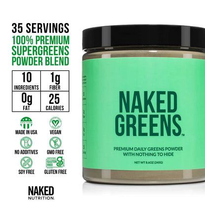 NAKED nutrition Vegan Energizing Bundle: Naked Citrus Energy Super Greens Powder NAKED nutrition