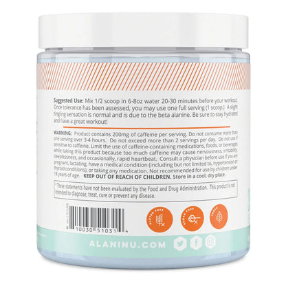 Alani Nu Creatine Monohydrate Powder and Pre Workout Breezeberry Powder Bundle Alani Nu