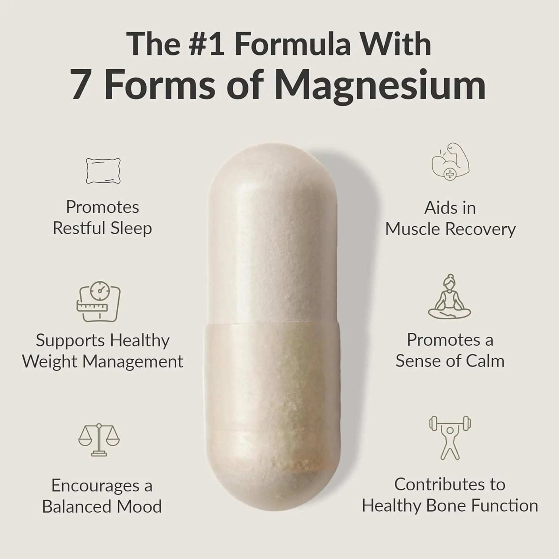 BIOptimizers Magnesium Breakthrough Supplement with 500mg - 7 Forms of Magnesium: Glycinate, Malate, Citrate, and More - Natural Support for Sleep and Cognitive Function -30 Capsules- Calming Vitamins BIOptimizers buy supplements Au