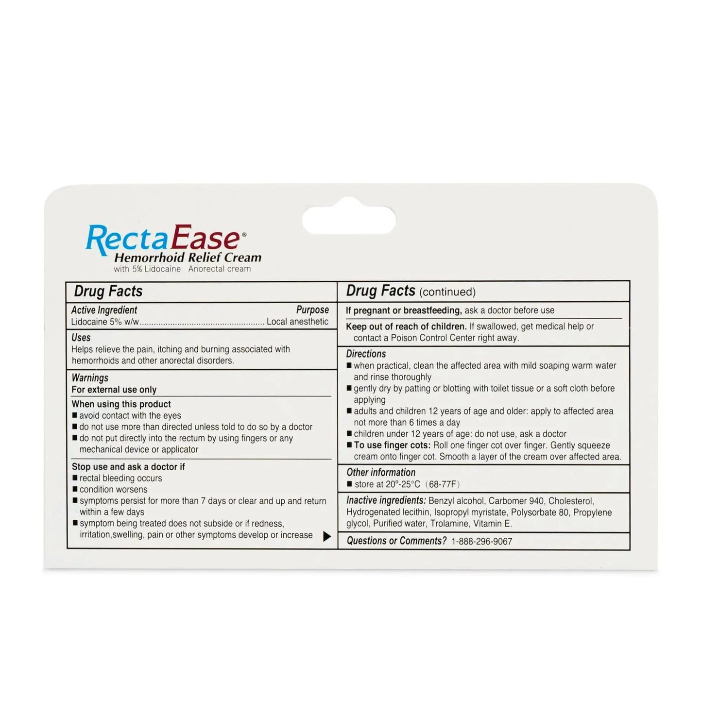 RectaEase (2 Pack) 5% Lidocaine Hemorrhoid Relief Cream 1 oz Tube, Anorectal Cream, Rapid Numbing Relief, Hemorrhoid Treatment from Itch and Burn RectaEaseBuy Supplements Australia