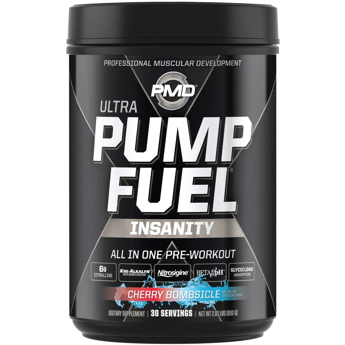 PMD Sports Ultra Pump Fuel Insanity - Pre Workout – Cherry Bombsicle (30 Servings) PMD