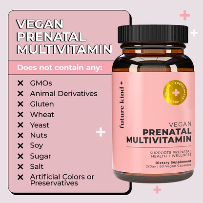Future Kind Vegan Prenatal Vitamin - (60ct) Prenatal Vitamins with DHA & L-MethylFolate Future Kind