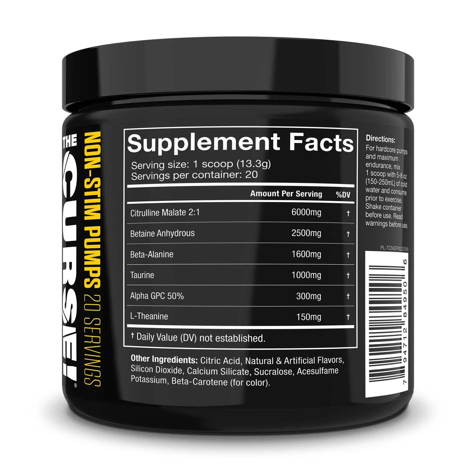 THE CURSE! JNX Sports Non-Stim Pumps Pre-Workout Supplement - Maximum Power THE CURSE!