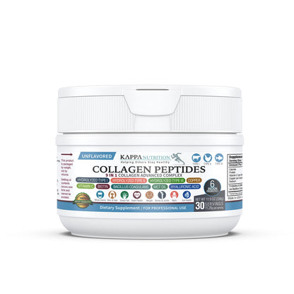 KAPPA NUTRITION Collagen Type I, II, III, 6 Billion Probiotic Acid Resistance, Hyaluronic Acid, Vitamin C, Biotin, Copper and MCT Oil, Beautiful Hair, Nails, & Skin, Collagen Peptides 9 in 1 (11.9oz) KAPPA NUTRITIONBuy Supplements Australia