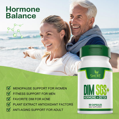 Simlike DIM SGS + - Hormone + Detox,Encourages Normal Estrogen Metabolism,Hormone Balance Simlike
