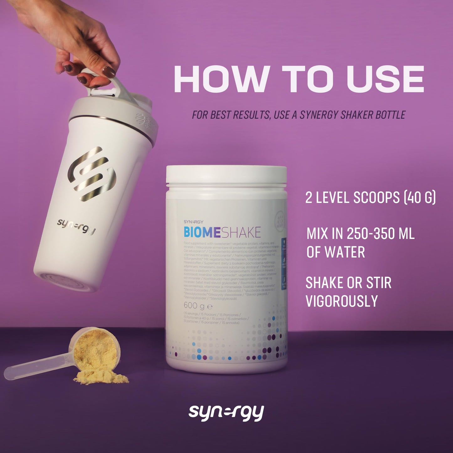 Synergy Worldwide Biome Shake 600 g | 22g Protein Powder Supplement | High in nutrients, Vitamins and Minerals Synergy Worldwide