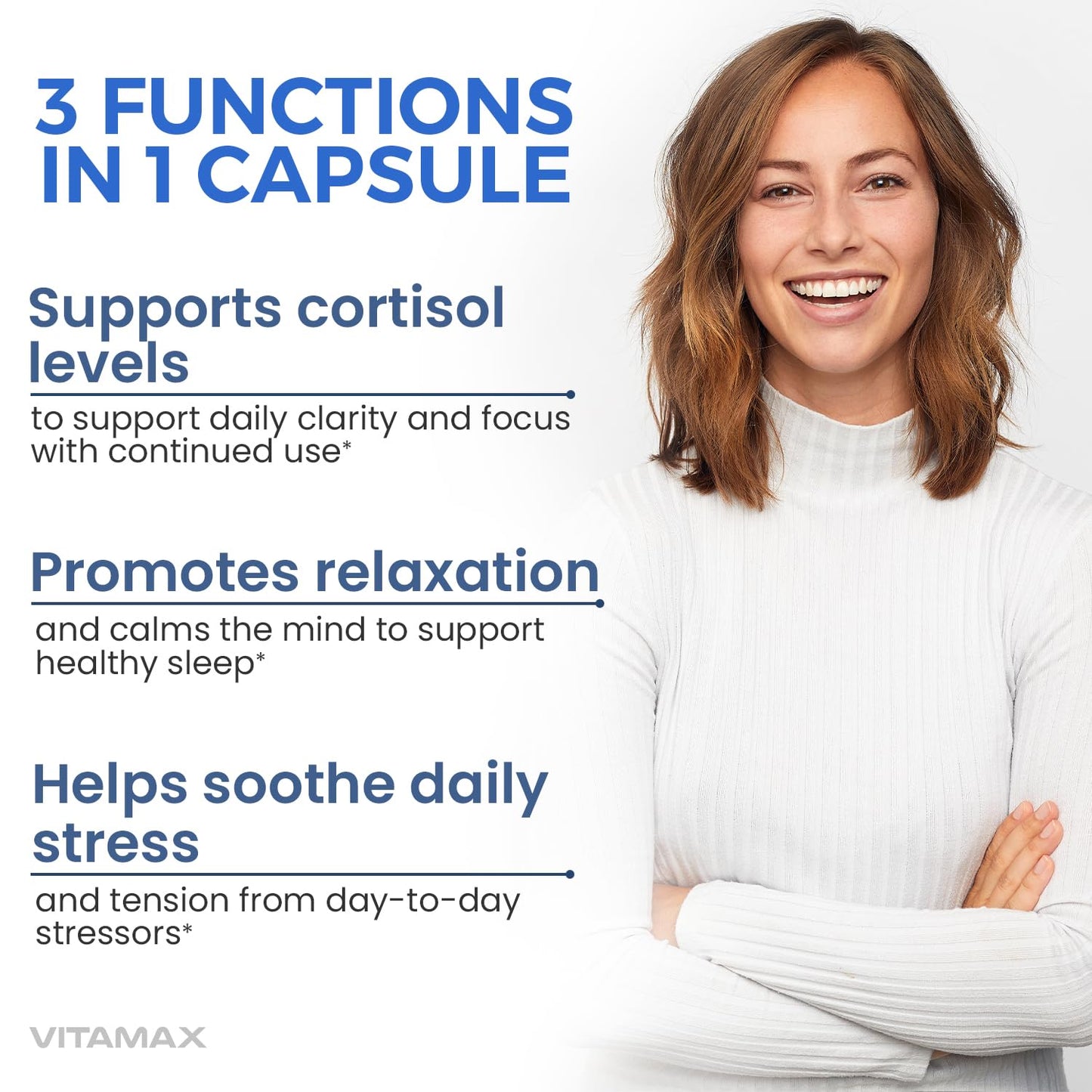 Corti-Calm Cortisol Supplement, L Theanine, Ashwagandha, Vitamin D 3, GABA for Relaxation, Fatigue & Focus with Ginkgo Biloba, Bacopa Monnieri, 5-HTP – Non-GMO, Made in USA – 60ct VitamaxBuy Supplements Australia