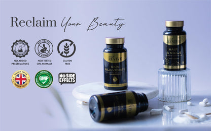 YES2 REVIVE Marine Collagen Capsules - Enhanced with Hyaluronic Acid Vitamin C & E Skin Rejuvenate YES2 REVIVE