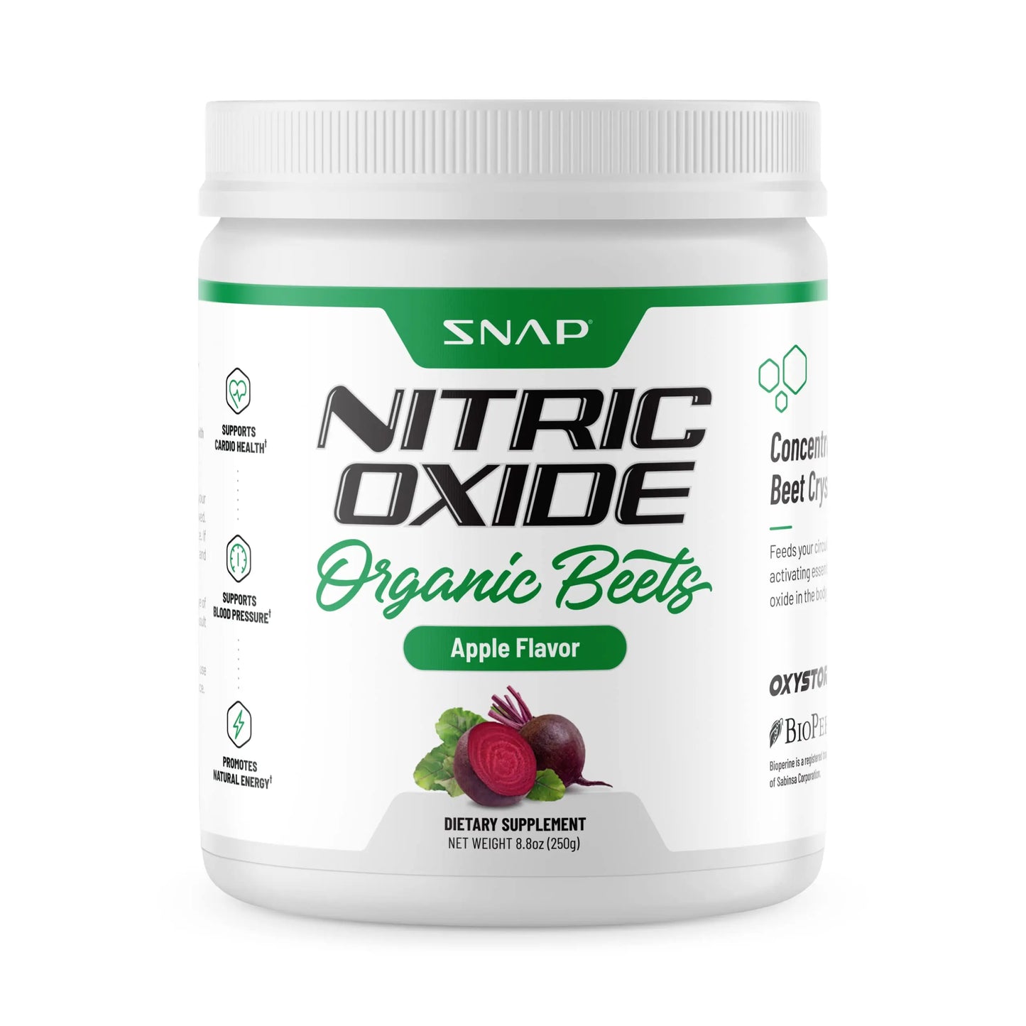 Snap Supplements USDA Organic Beet Root Powder, 3-in-1 Nitric Oxide Supplement Snap Supplements