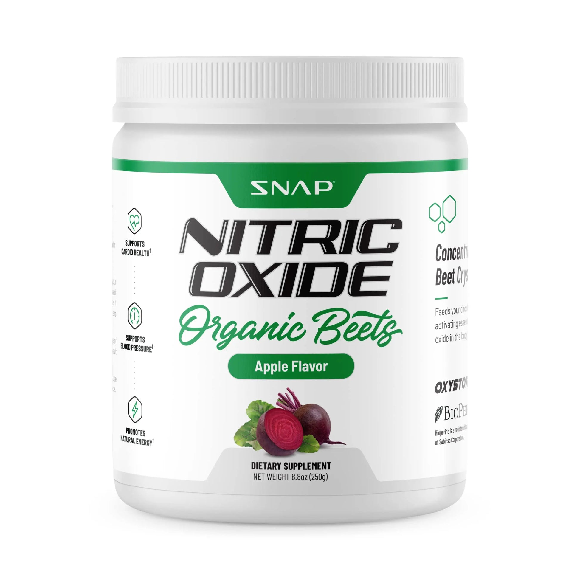 Snap Supplements USDA Organic Beet Root Powder, 3-in-1 Nitric Oxide Supplement Snap Supplements