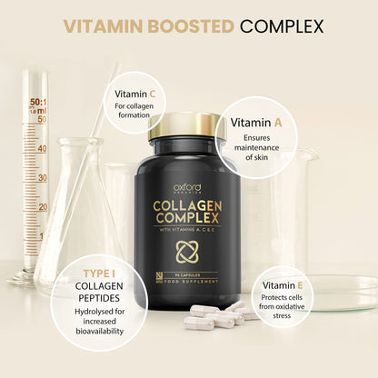 Advanced Collagen Complex | 1593mg Vitamin Boosted Complex for Glowing Hair, Skin & Nails Oxford OrganicsBuy Supplements Australia