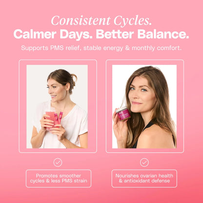 Mineral Moon Hormonal Support Bundle - Menstrual Supplement + Cycle Support - Aid Ovulation, Hormonal Balance & PMS Support - Reduce Period Cramps & Fatigue - Antioxidant Ovarian Support Vitamins Mineral Moon buy supplements Au