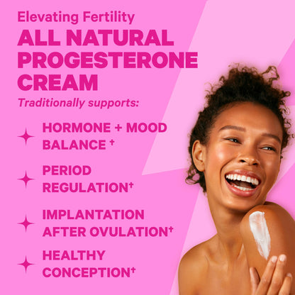Pink Stork Fertility Tea and Progesterone Cream for Women, Fertility, Ovulation, Conception, and Hormone Balance for Women with Chaste Tree Berry (Vitex) - Duo Pink Stork