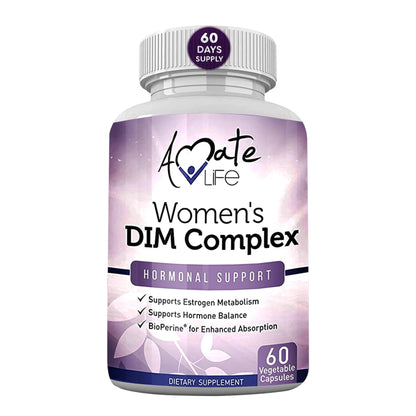 Women’s DIM Complex 150mg - Bioperine Estrogen Balancing Pills for Menopause & Hot Flashes Relief Amate Life