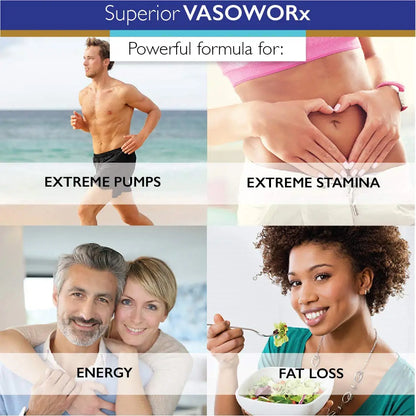 Superior Labs – VASOWORx  – Nitric Oxide Supplement – Extra Strength - 1,600 mg Superior Labs