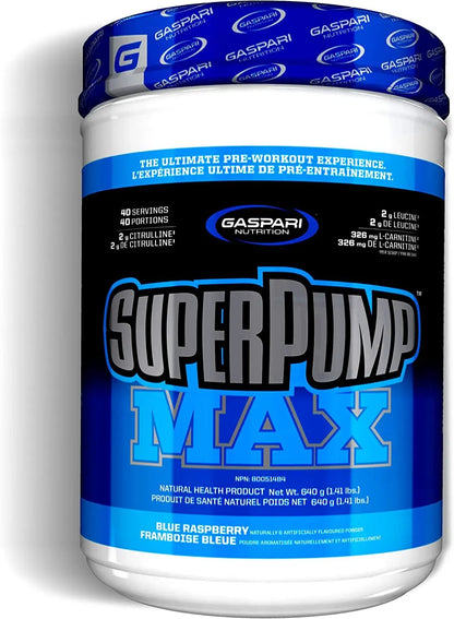 Gaspari Nutrition SuperPump Max Blue Raspberry Ice - 1.41 lbs Gaspari Nutrition