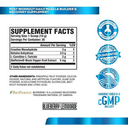 Jacked Factory NITROSURGE Pre Workout Supplement, Growth Surge Post Workout Muscle Jacked Factory