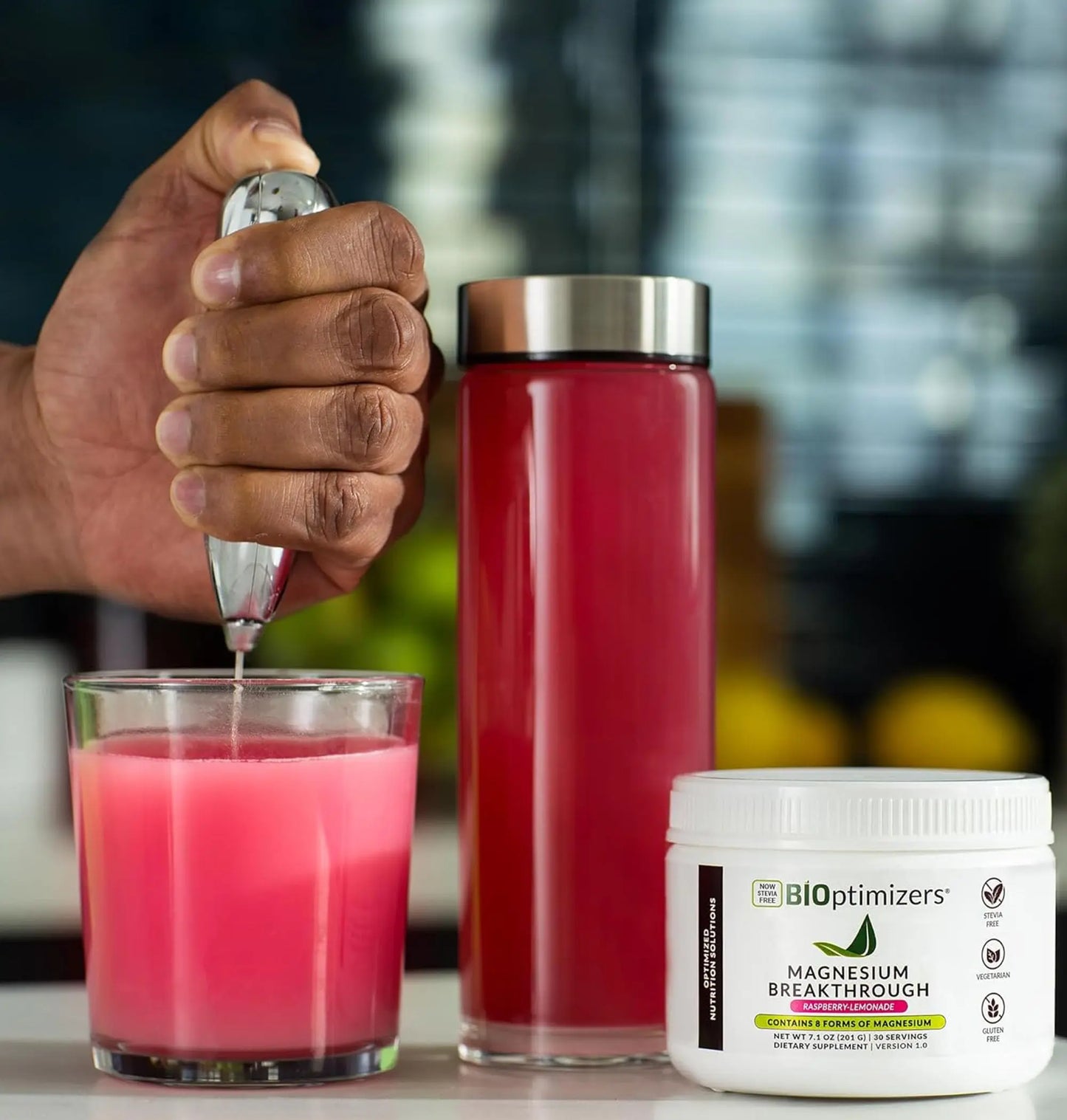BIOptimizers Magnesium Breakthrough Drink - 8 Forms of Magnesium, Electrolytes, Sleep Health, Stress, Muscle Recovery, Heart Support | Glycinate, BIOptimizers