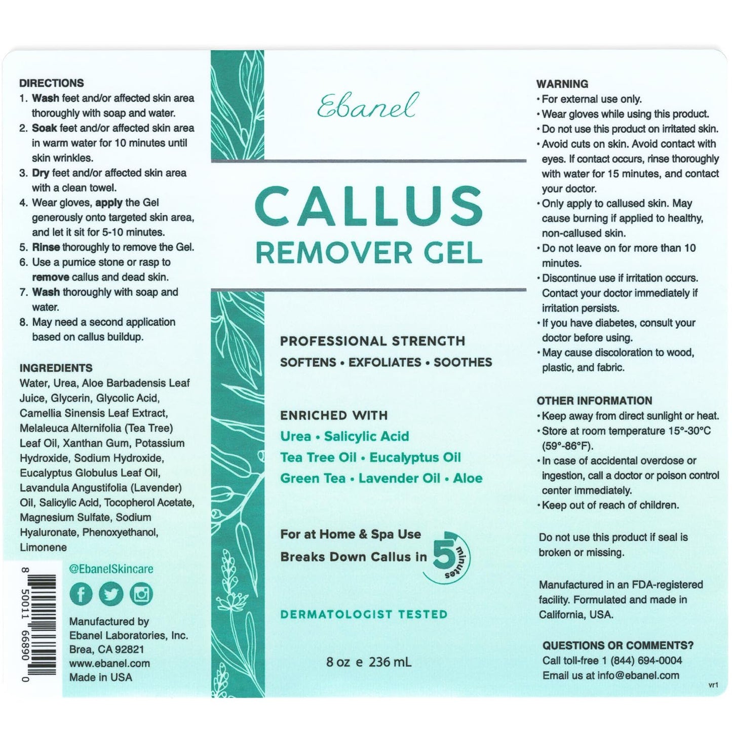 Ebanel Bundle of 40% Urea Cream 2-Pack and Callus Remover Gel Ebanel buy supplements Au