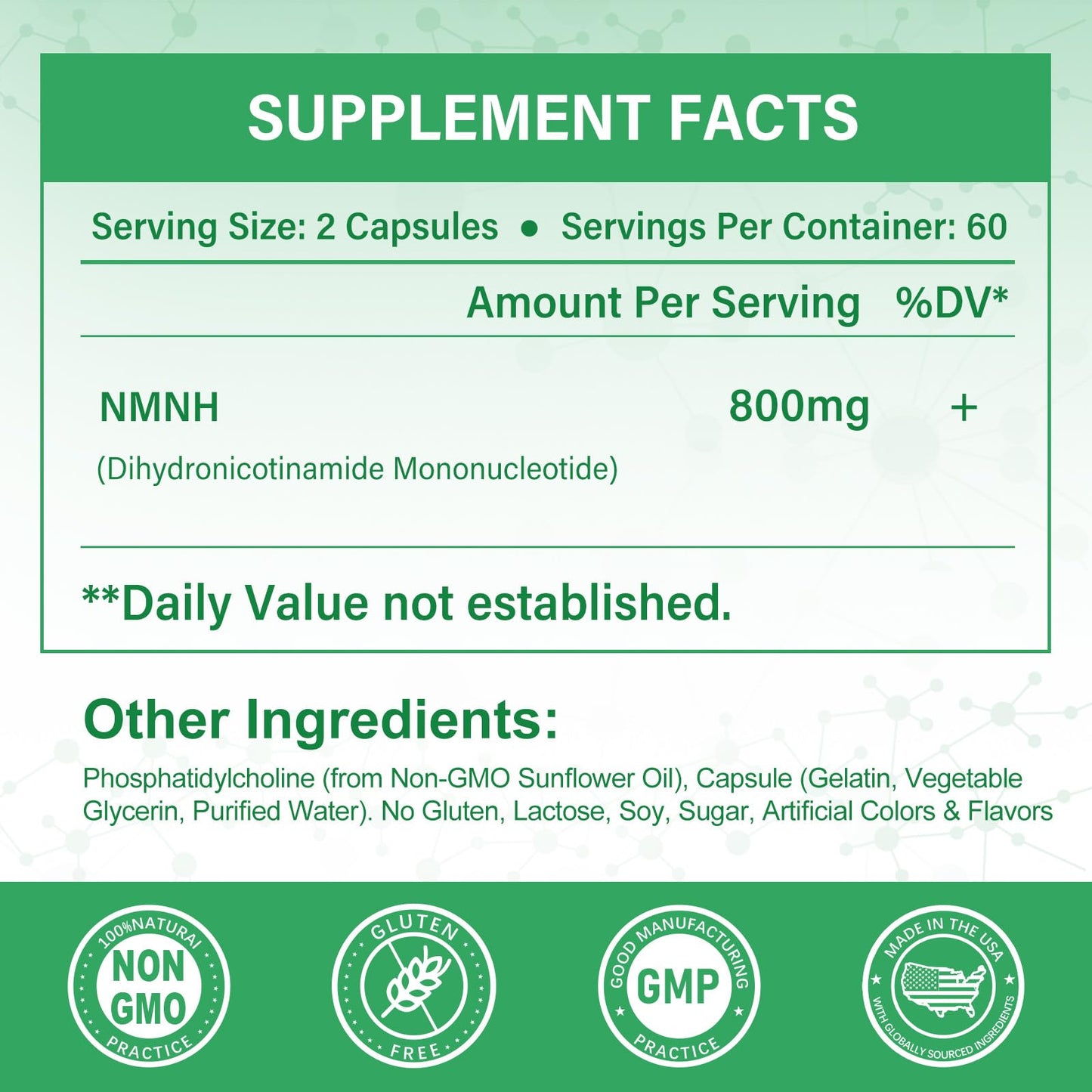 SUPRANOURISH Pure NMNH Supplement 120 Capsules - 800mg High-Purity NMNH Supplements, NAD Supplement for Boost NAD+ for Anti-Aging & Cellular Energy SUPRANOURISHBuy Supplements Australia