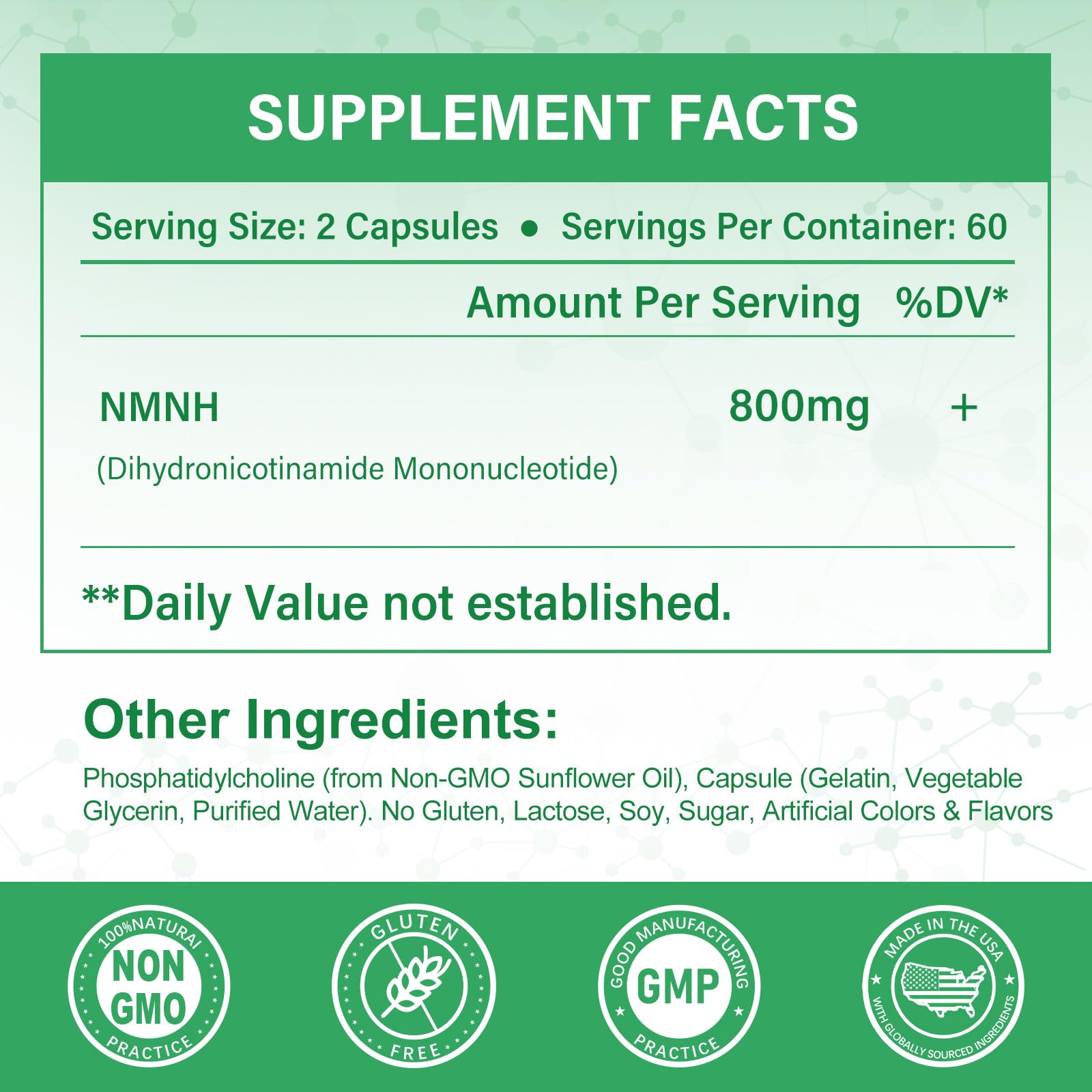 SUPRANOURISH Pure NMNH Supplement 120 Capsules - 800mg High-Purity NMNH Supplements, NAD Supplement for Boost NAD+ for Anti-Aging & Cellular Energy SUPRANOURISHBuy Supplements Australia