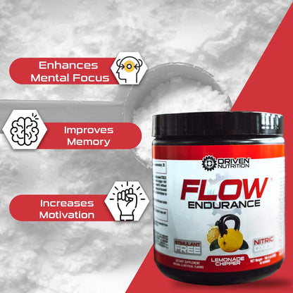 Driven Nutrition Flow - Cognitive Nitric Oxide Nootropic - Endurance & Energy - Increase Driven Nutrition
