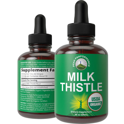USDA Organic Milk Thistle Extract Vegan Liquid Drops. Liver Detox Herbal Supplement. Zero Sugar, Great for Digestion and A Cleanse. Pure Organic Milk Thistle Tincture Supplements for Women and Men Peak PerformanceBuy Supplements Australia
