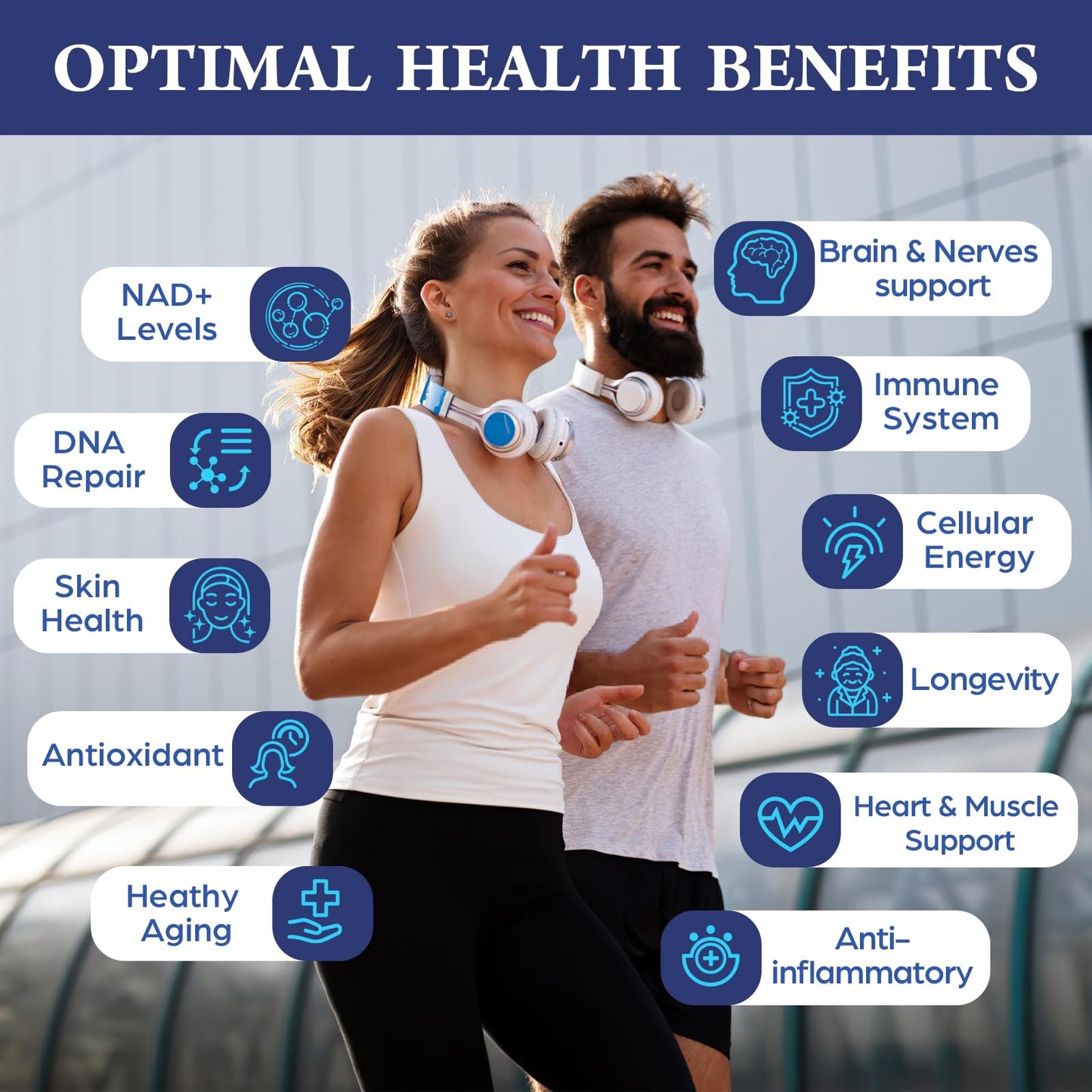 Nokuba NAD Supplement - NMNH Alternative with Trigonelline HCL 500mg & Resveratrol - NAD+ Precursors Plant Extraction - Support Cellular Energy & Healthy Aging & Brain for Women & Men - 90 Capsules NokubaBuy Supplements Australia