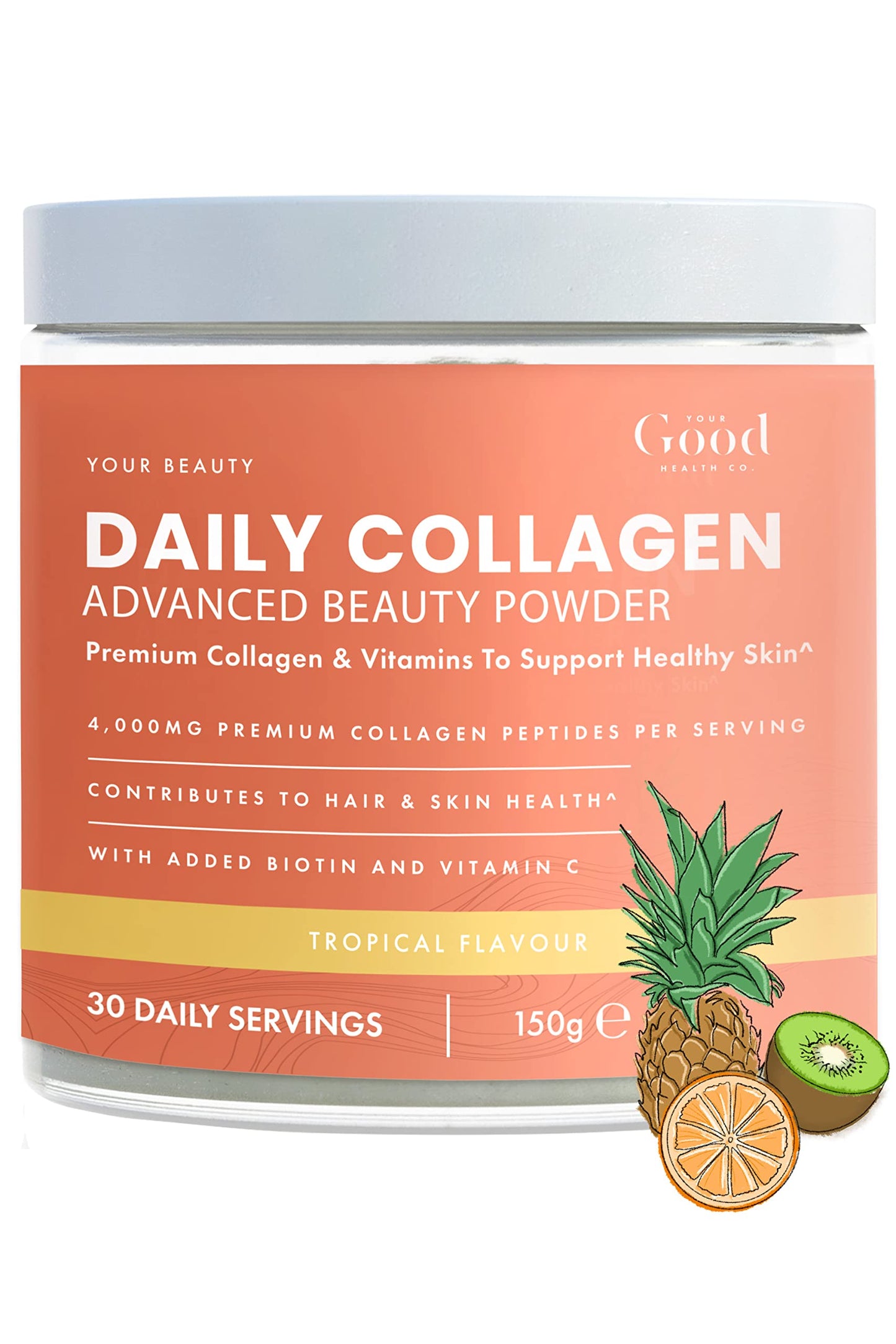 Your Good Health Co. – Your Beauty Premium Collagen Powder, Tropical | 150g Your Good Health Co.