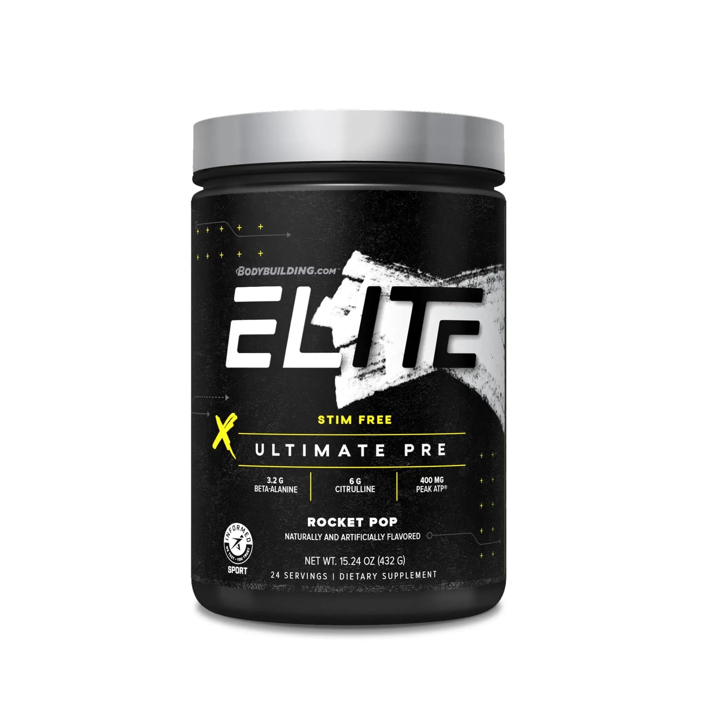 B BODYBUILDING.COM Elite Ultimate PRE Stim Free Rocket Pop B BODYBUILDING.COM