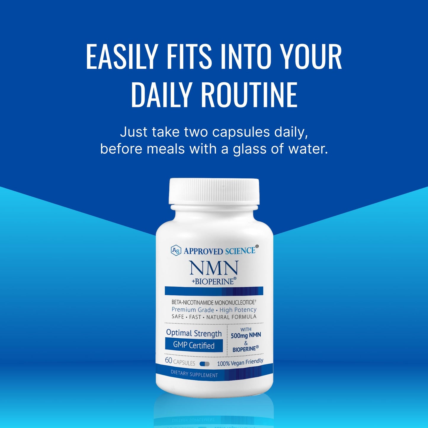Approved Science NMN - 500mg Stable NMN - Cellular Energy, Healthy Aging - Pack of 1 - Made in USA - Vegan Approved ScienceBuy Supplements Australia