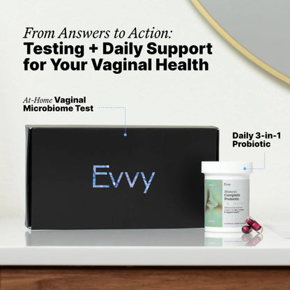 Evvy Women's 3-in-1 Complete Probiotic I Daily Probiotic Supplement to Reduce Bloating I Supports Gut, Urinary & Vaginal Health | Includes Vaginal Probiotics for Feminine Care | 30 Day Supply EvvyBuy Supplements Australia