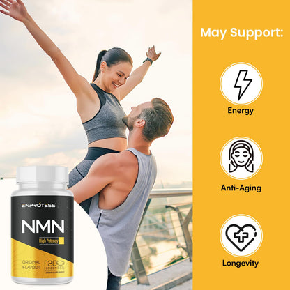 Sublingual NMN 500mg, Max Absorbency & Fast-Acting NMN Supplement（120-Day Supply）, 99% Pure NMN (Nicotinamide Mononucleotide) for NAD, Cell, Immune, Energy, Muscle, Anti-Aging, Longevity, 120 Lozenges EnprotessBuy Supplements Australia