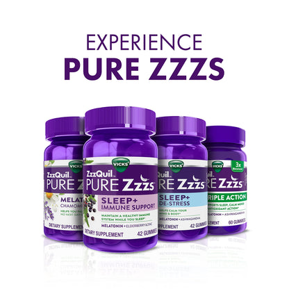 ZzzQuil PURE Zzzs Melatonin Sleep Aid Gummies, Helps You Fall Asleep ZzzQuil