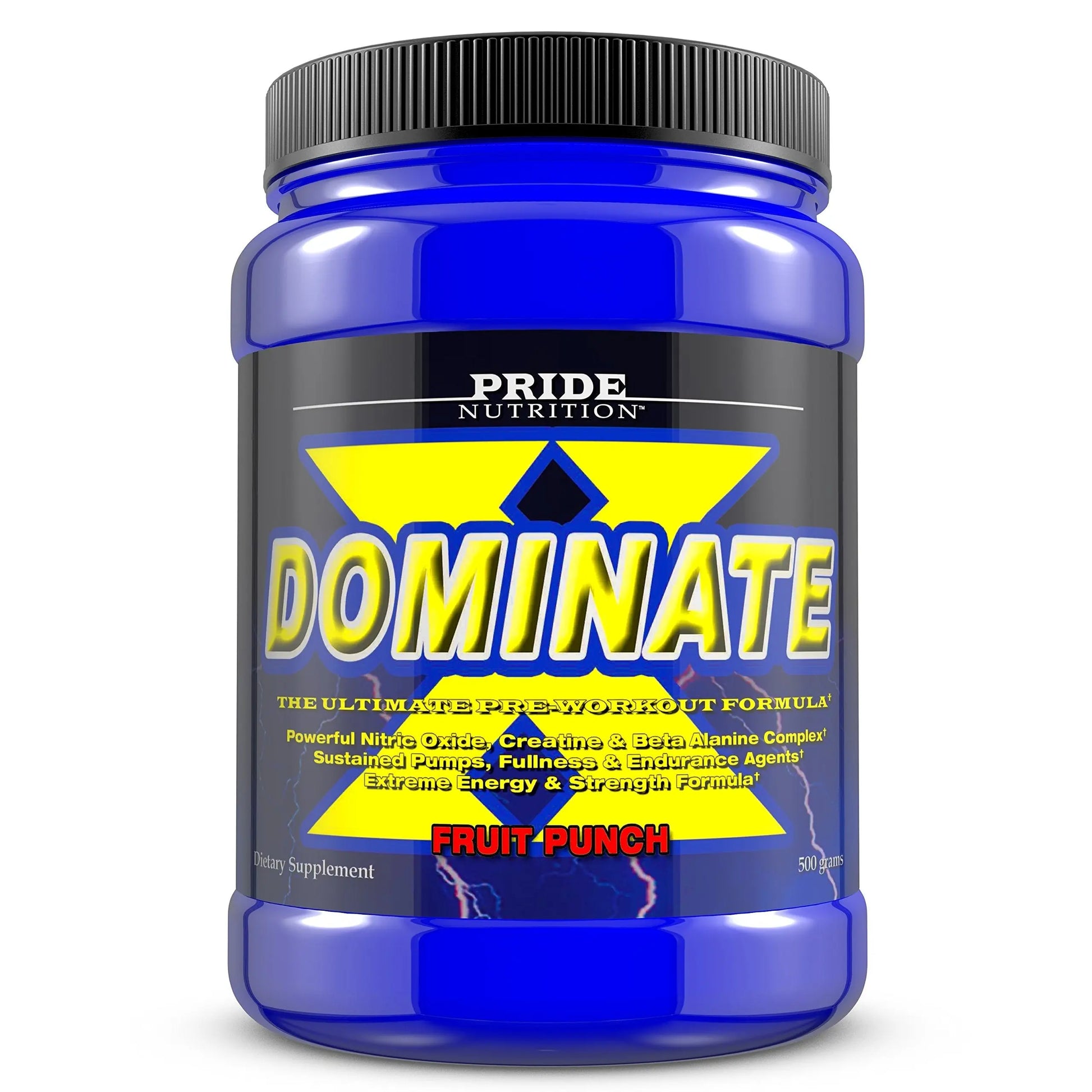 #1 Pre Workout - Dominate X 500g - Best Nitric Oxide & Creatine Pre-Workout Formula Pride Nutrition