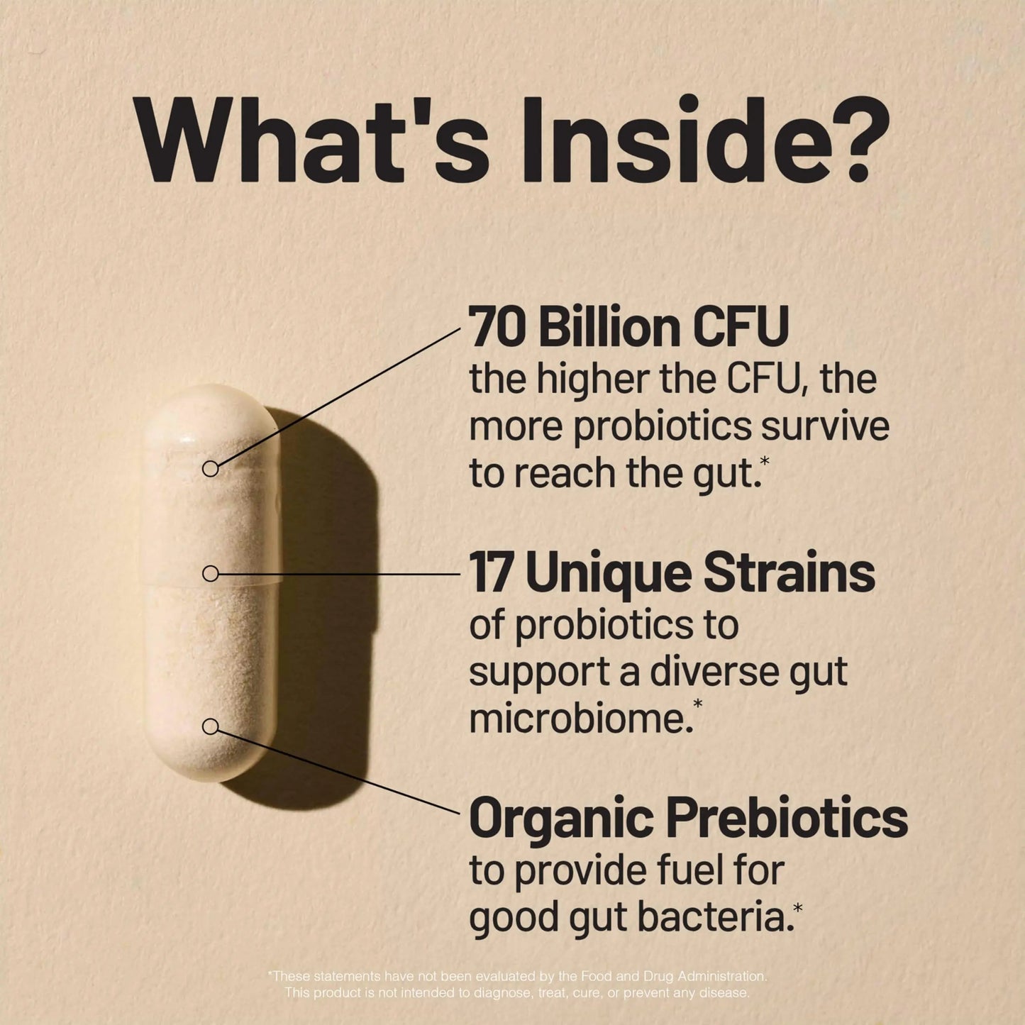 NatureWise Probiotics 70 Billion CFU - 17 Strains + Organic Prebiotics - Immune, Digestive & Gut Health Support for Women & Men - Vegetarian, Gluten-Free, Non-GMO - 30 Capsules[1-Month Supply] NatureWiseBuy Supplements Australia