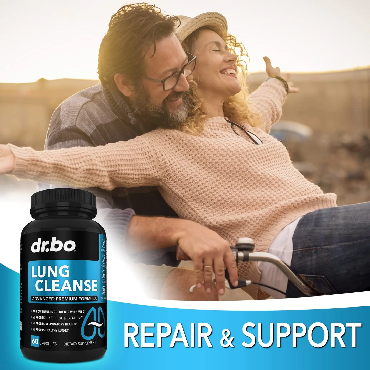 Lung Cleanse Support Supplement - Respiratory Supplements to Quit & Stop Smoking Aids - Herbal Detox for Lungs & Bronchial Health - Smokers Cleanser Breathe Aid for Mucus Clear Relief - 60 Capsules DR. BO buy supplements Au