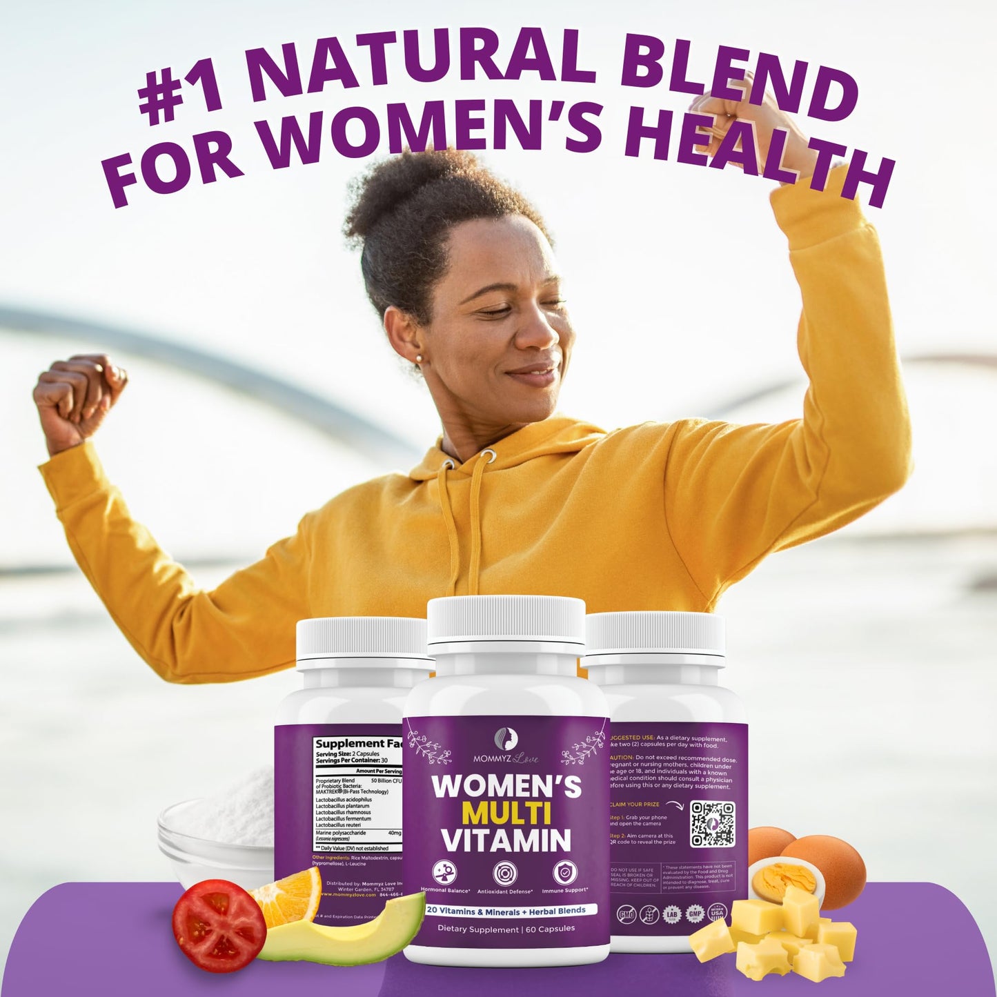 Mommyz Love Womens Multivitamin for Hormonal Balance, Antioxidant Defense, Immune Support Plus Mommyz Love