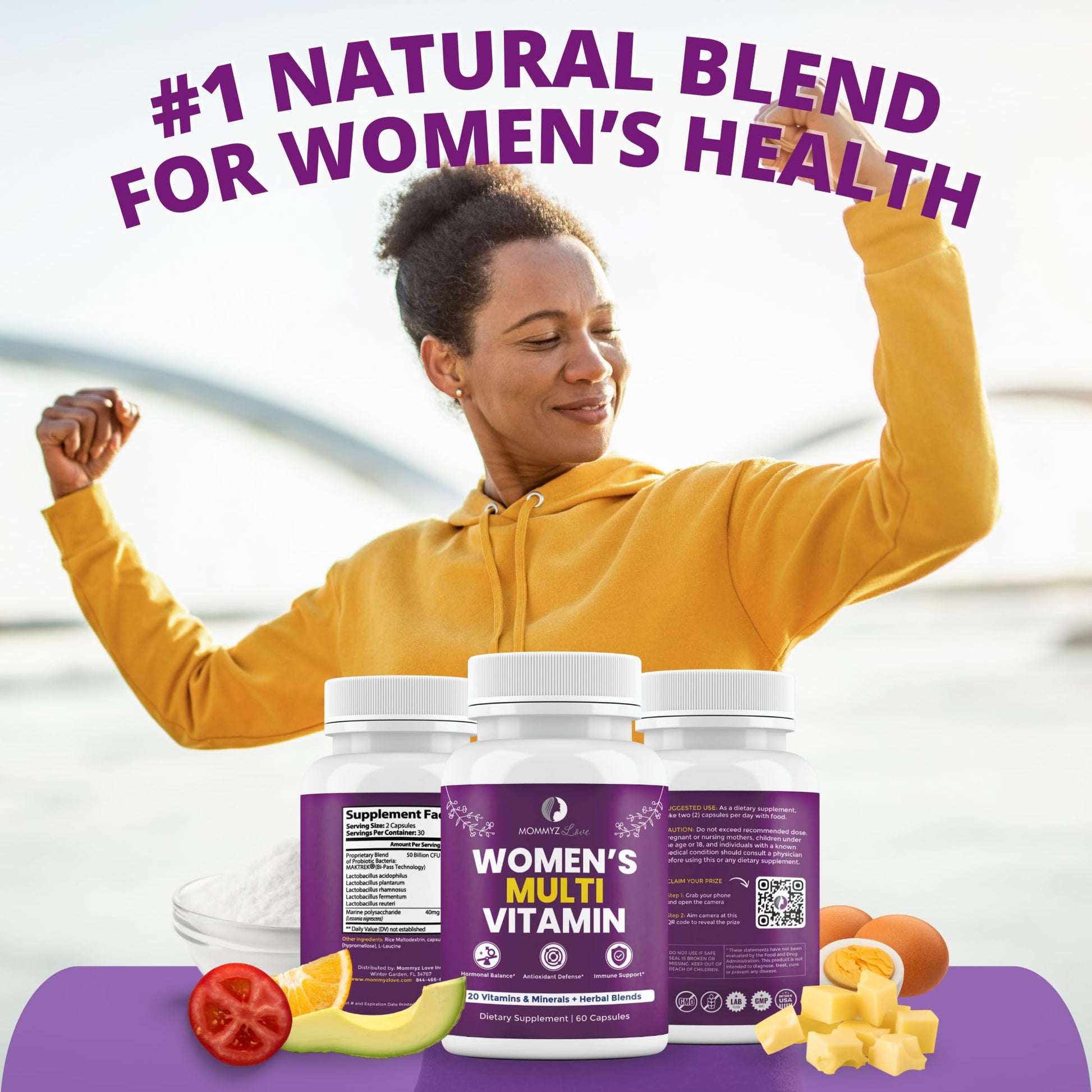 Mommyz Love Womens Multivitamin for Hormonal Balance, Antioxidant Defense, Immune Support Plus Mommyz Love
