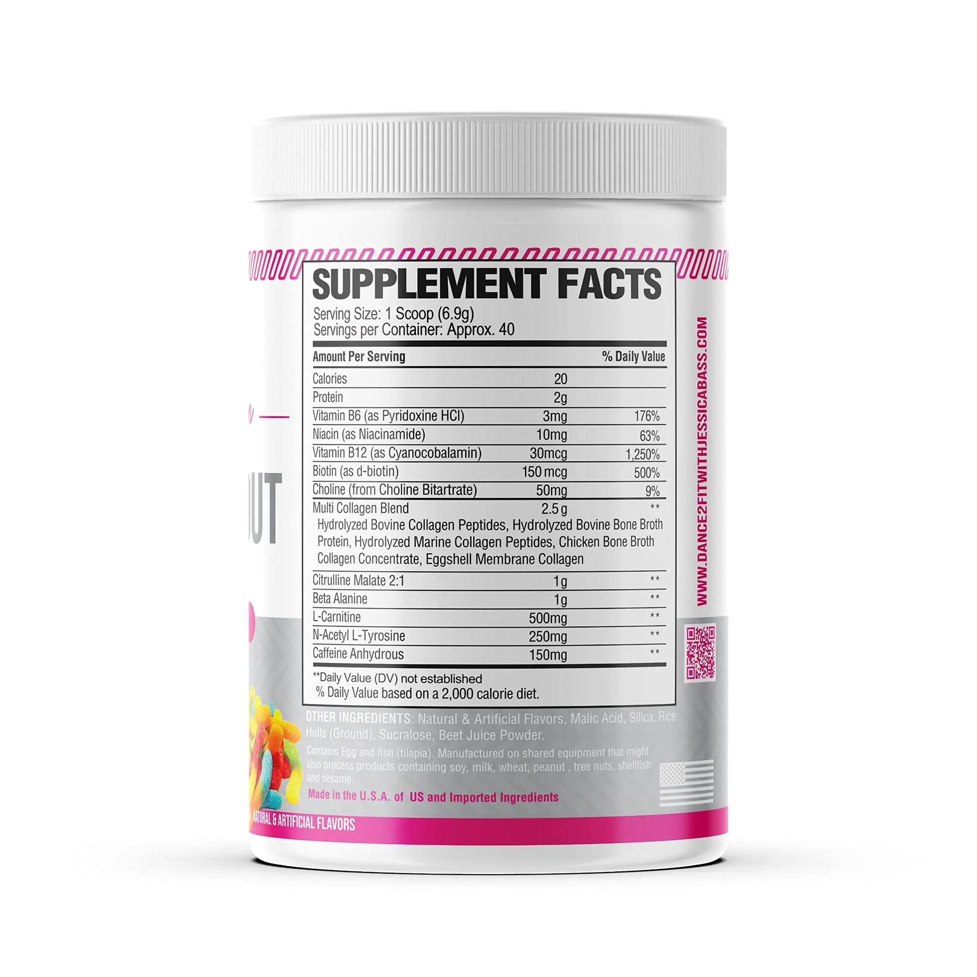 D2Fit (by Jessica Bass Women’s Pre Workout Multi Collagen (2.5g) + Biotin (150mcg) D2Fit
