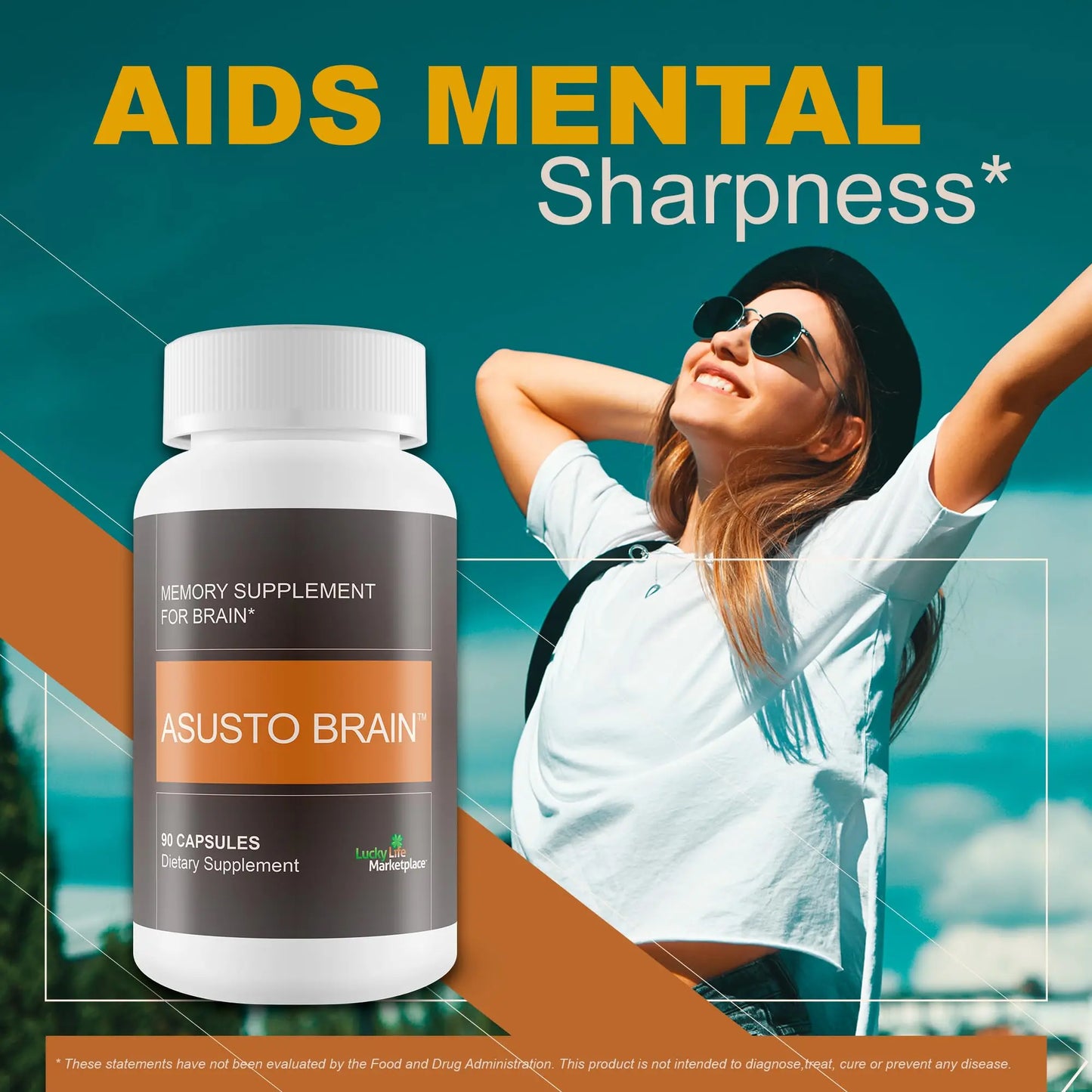 Asusto Memory Supplement for Brain - Improved Capsule Formula - Natural Brain, Memory, & Focus Support - Brain Support - Brain Supplement - Nootropic - Natural Asusto Sandalwood Improved Formula Generic buy supplements Au