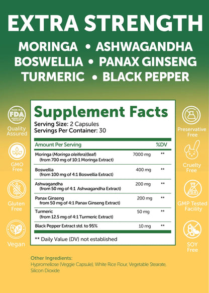Lunakai USA Made Moringa & Sea Moss Capsules Bundle – 6-in-1 & 16-in-1 Advanced Blends – 60 Non-GMO Veggie Capsules Each Lunakai buy supplements Au
