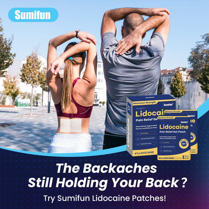 Sumifun 4% Lidocaine Patches Maximum Strength - Pain Relieving Gel Patch for Muscle Soreness, Back Ache, Knee, Neck & Joint Pains - Topical Analgesic (Large, Count, 17) SumifunBuy Supplements Australia