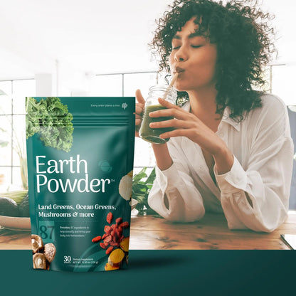 Earth Powder Daily Foundational Nutrition Supplement with 28 Greens & 10 Mushrooms | 87 Nutrients for Energy, Gut Health & Mental Clarity Earth Powder buy supplements Au