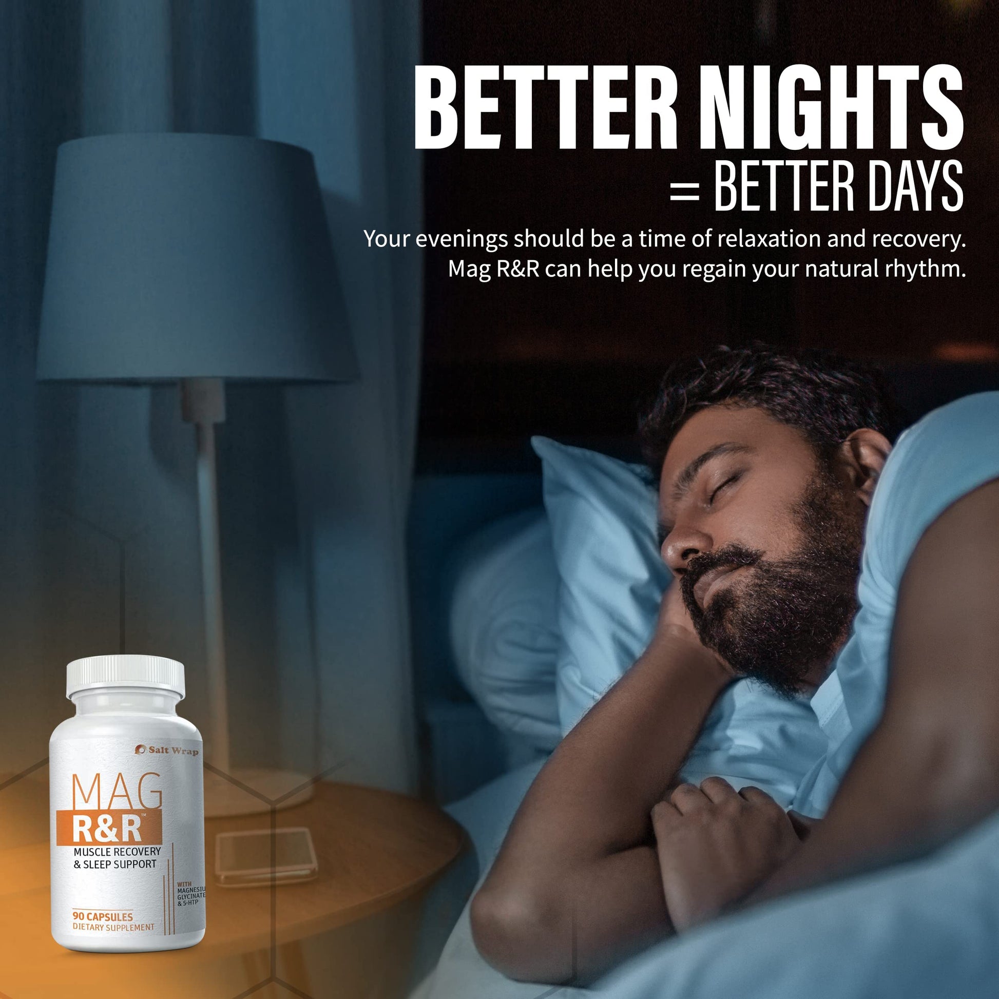 SaltWrap Mag R&R - Nighttime Muscle Cramps Support, Natural Sleep Support for Adults SaltWrapBuy Supplements Australia