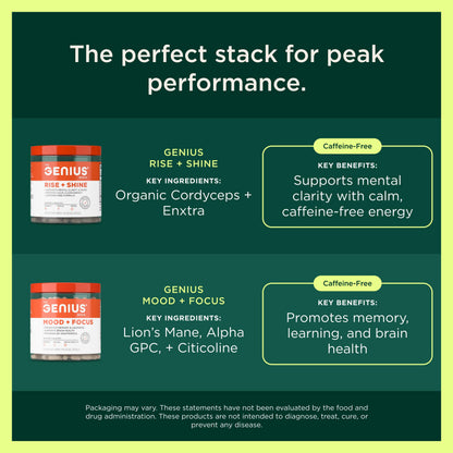 The Genius Brand Genius Rest Nootropic – Melatonin-Free Sleep Support Supplement for Calm & Relaxation – Lemon Tea – 30 Servings The Genius BrandBuy Supplements Australia