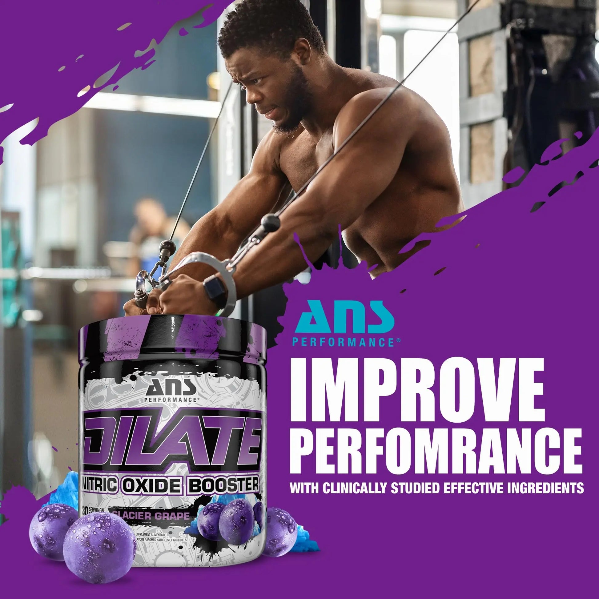 ANS Performance Dilate Pump PreWorkout Powder - Dietary Supplement - Maximizes ANS Performance