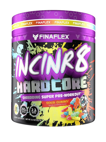 FINAFLEX INCINR8 Hardcore, Sour Gummy - 5.4 oz (30 Servings) - Energy, Focus & Endurance FINAFLEX